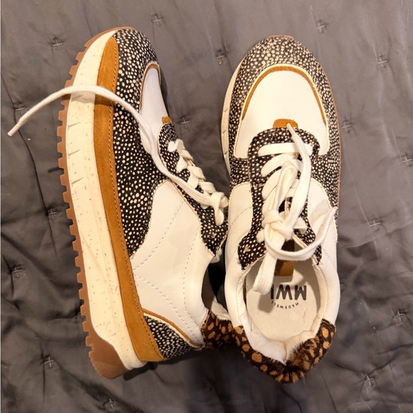 MWL by Madewell Women's Dotted Calf Hair, Leopard, and Brown Sneakers (New) - Picture 4 of 10